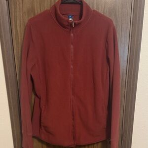Old Navy Burgundy Full-Zip Fleece Jacket